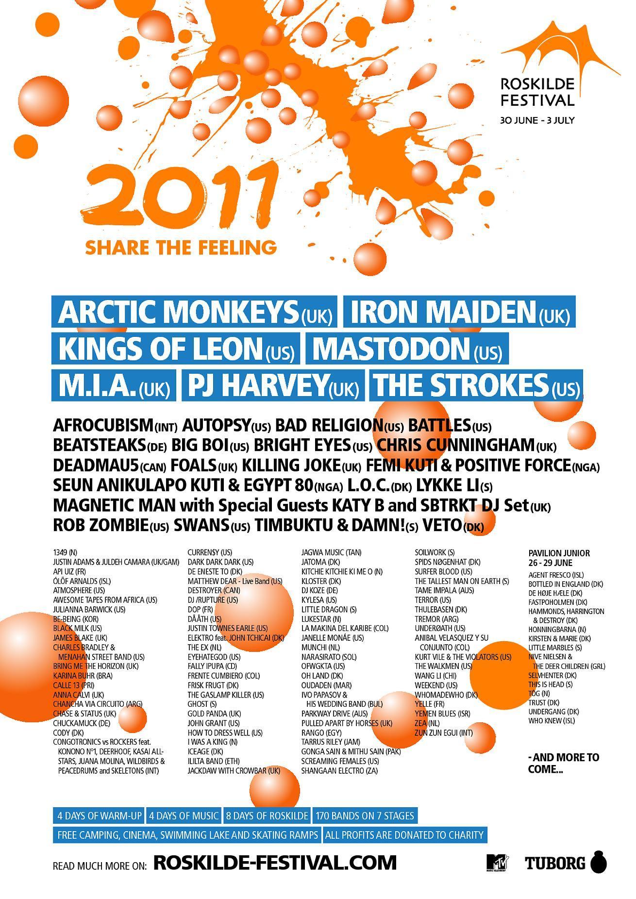 Arctic Monkeys: Roskilde Festival poster